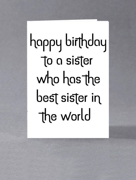 Funny sister birthday card