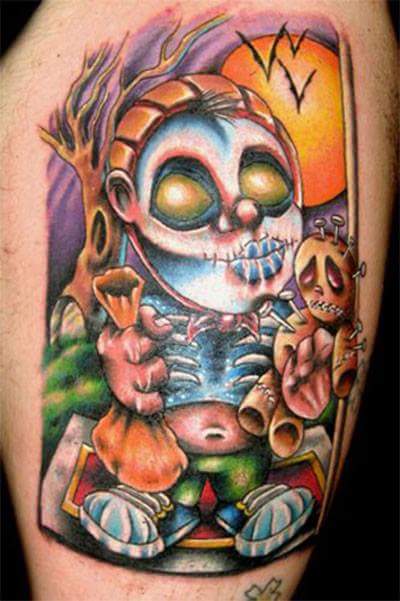 #Scary #Tattoo #Designs Attractive color combo for tattoo design