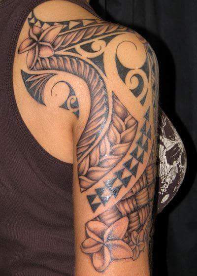 #Polynesian #Tattoo Beautiful and graceful design of side arm tattoo