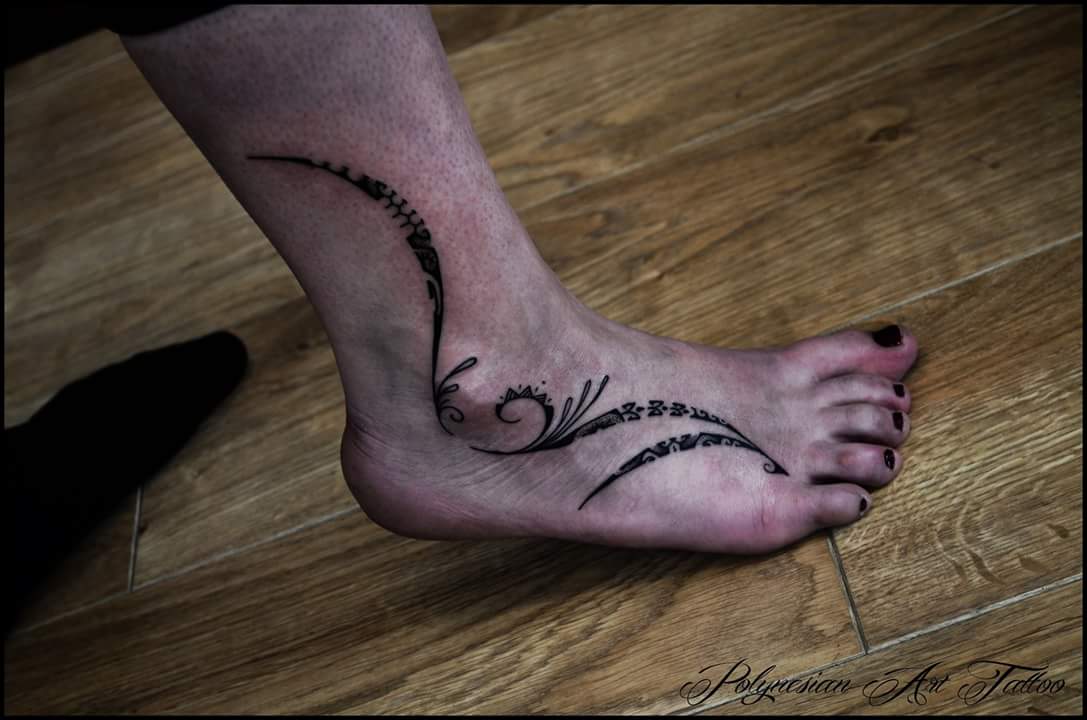 #Polynesian #Tattoo Creative polynesian foot tattoo ideas