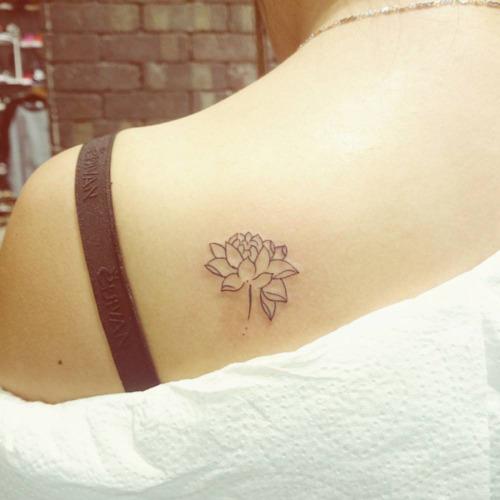 #Lotus #Flower #Tattoo Little shoulder blade tattoo lotus flower tattoo