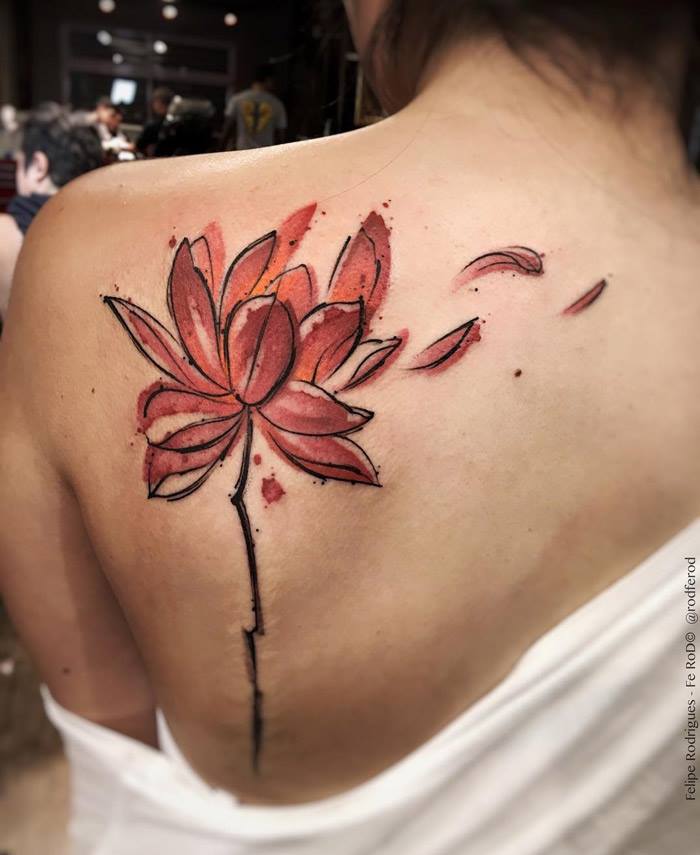 #Lotus #Flower #Tattoo Lotus Flower Shoulder Blade tatoo ideas