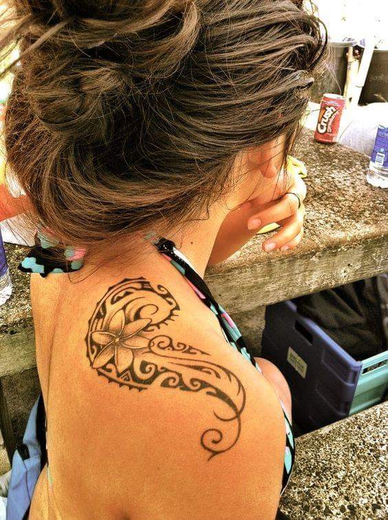 #Polynesian #Tattoo Pleasing design of tattoo inked in black