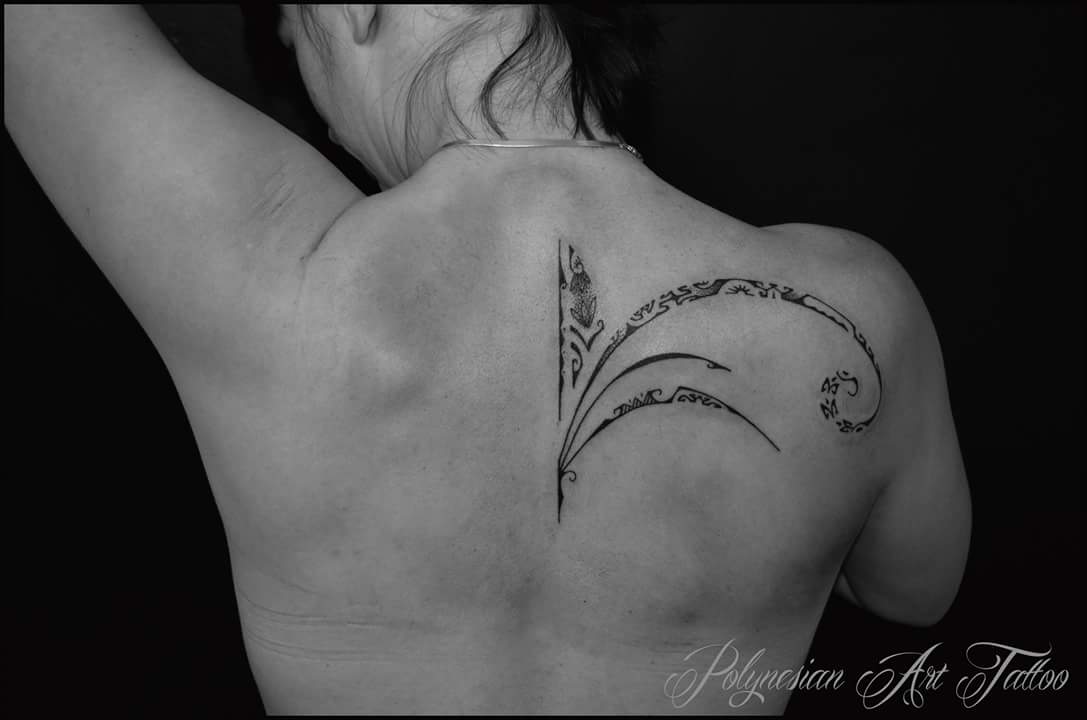 #Polynesian #Tattoo Simple and elegant back polynesian tattoo ideas