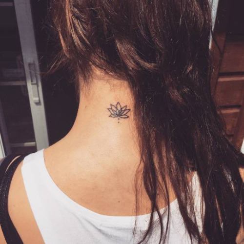 #Lotus #Flower #Tattoo Simple and small lotus flower tatto