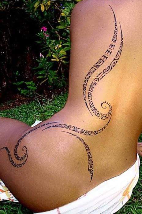 #Polynesian #Tattoo Superbly artistic finish tattoo design for the waist area