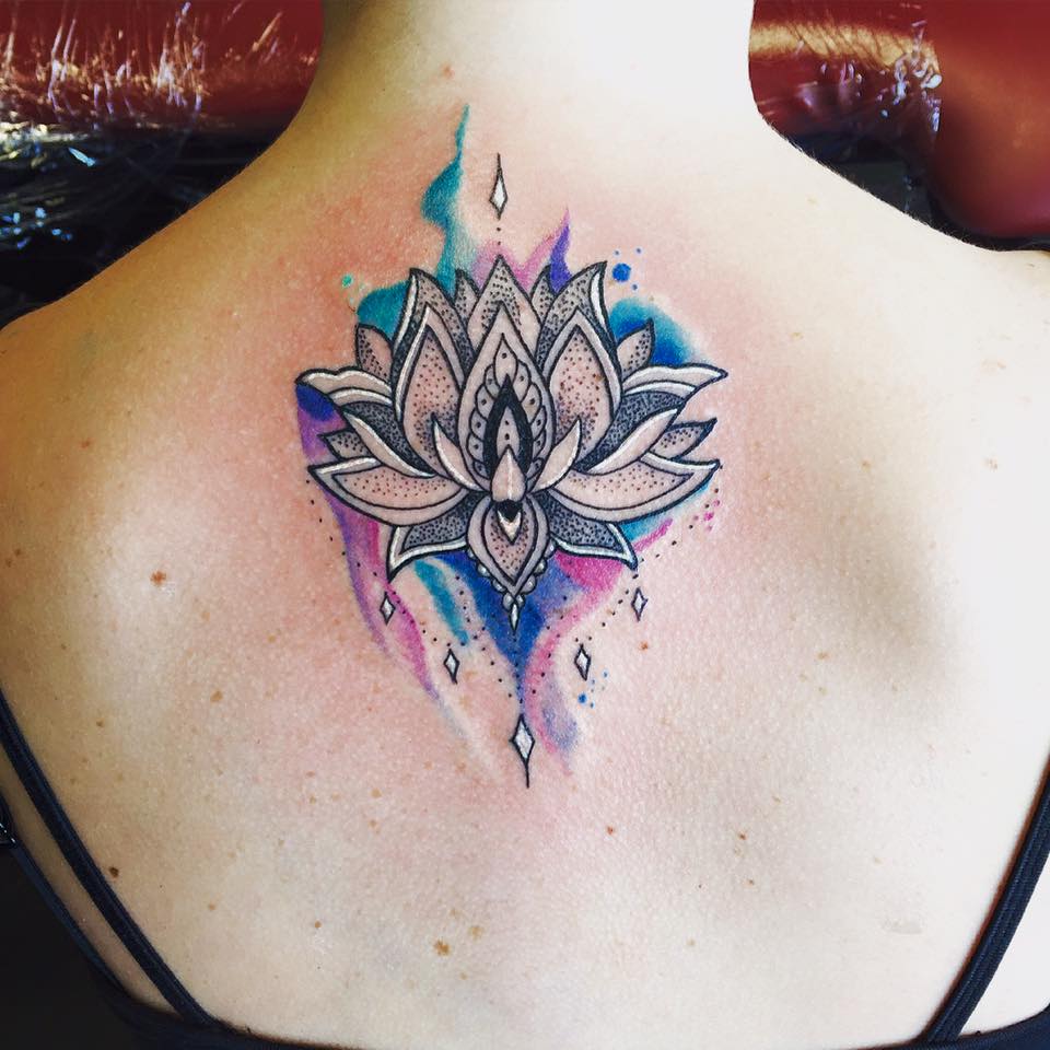 #Lotus #Flower #Tattoo Watercolour lotus mandala tattoo