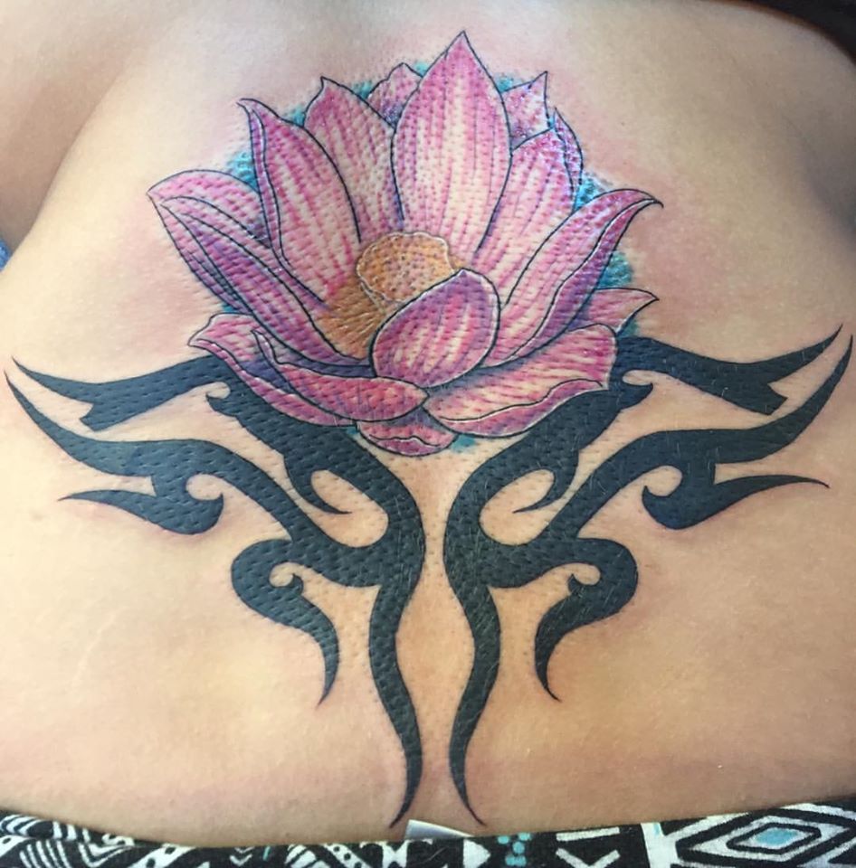 #Lotus #Flower #Tattoo amazing pink colour lotus flower tattoo