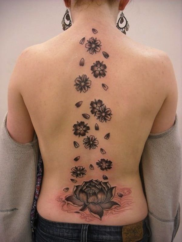 #Lotus #Flower #Tattoo full back tattoo for lotus lovers