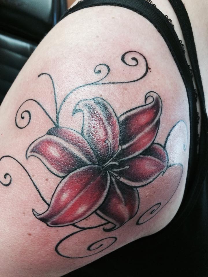 #Lotus #Flower #Tattoo lotus flower shoulder cap tattoo ideas