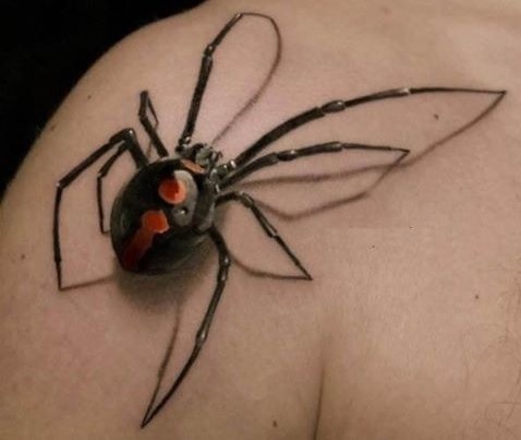 #3D #Tattoos Amazing Spider Tattoo