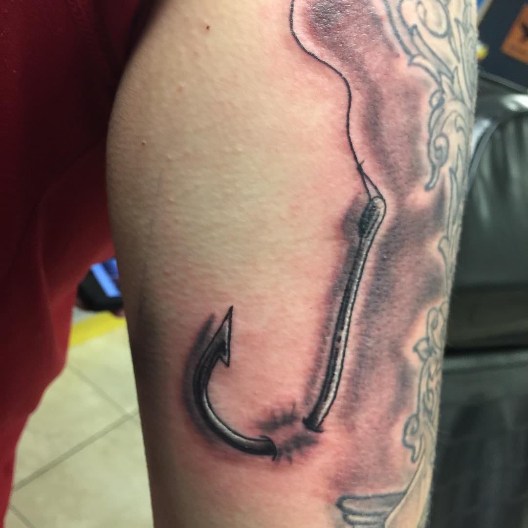 #3D #Tattoos Hook On Shading On Thigh