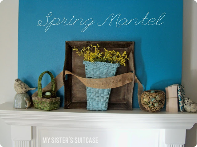 Beautiful Spring Mantel.