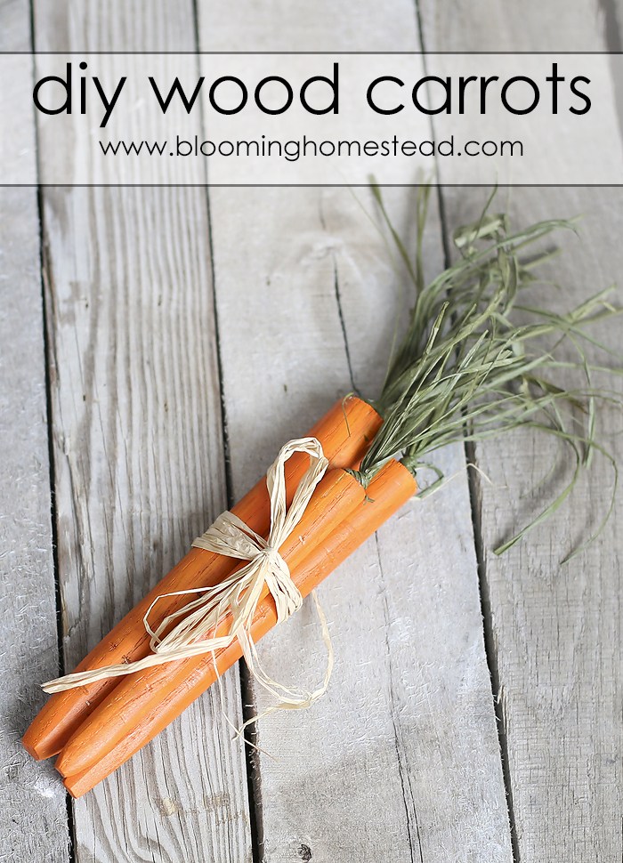 DIY Wood Carrots.