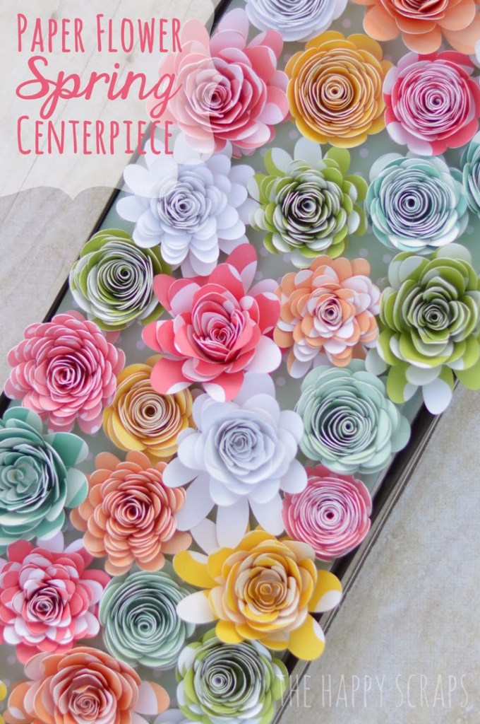 Paper Flower Spring Centerpiece.