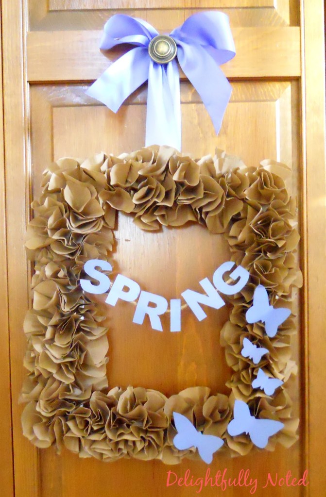 Ruffled Paper Wreath.