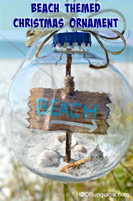 Beach Themed Christmas Ornament.