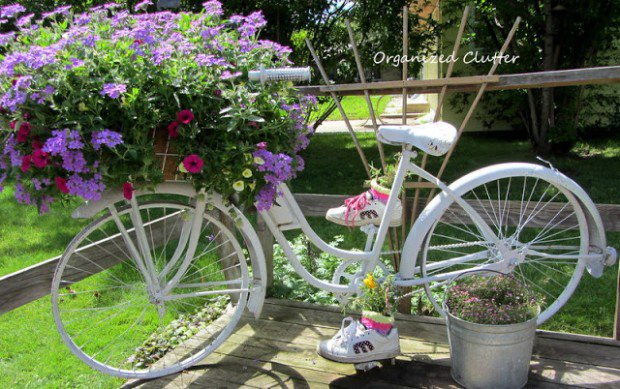 Bicycle planter.