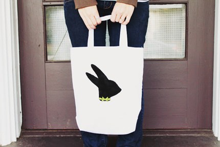 Bunny Silhouette Bag. Bunny Silhouette Crafts for Kids
