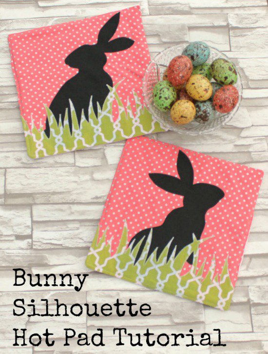 Bunny Silhouette Hot Pad.