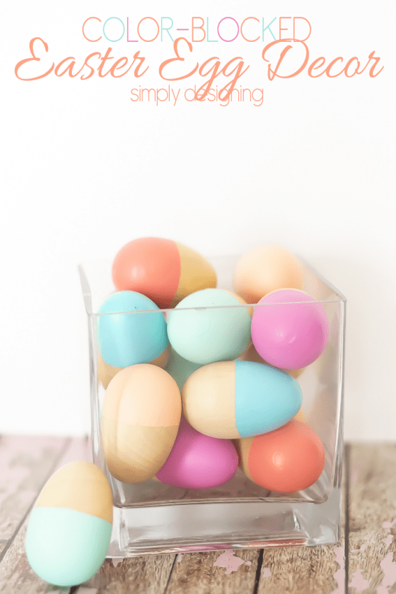Color Blocked Easter Eggs.