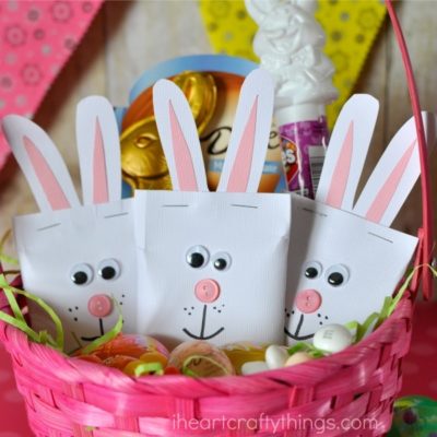 DIY Easter Bunny Candy Pouches.