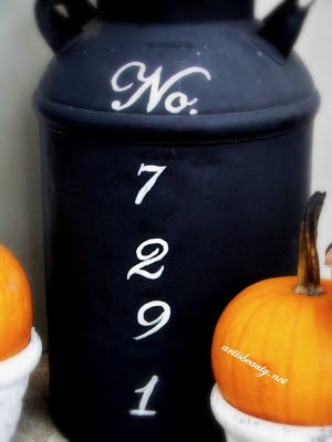 DIY Milk Can House Number.