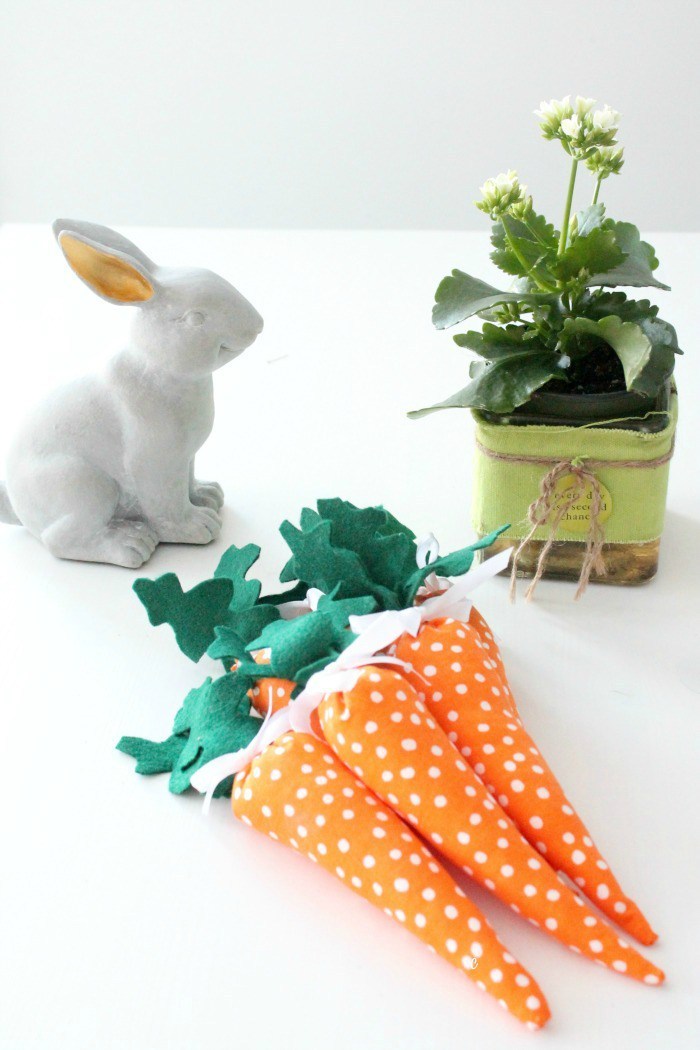 DIY Miniature Carrots for Spring Decor.