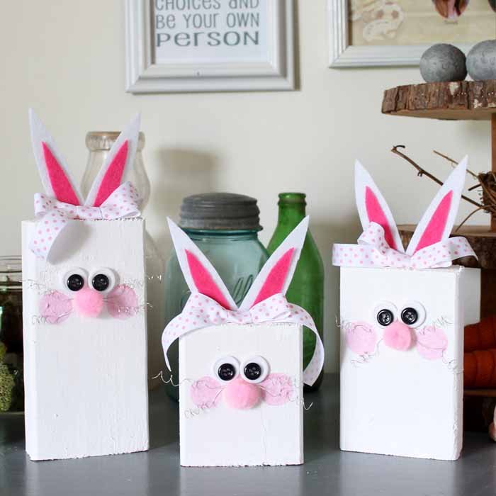 Easter Bunnies from Scrap Wood.