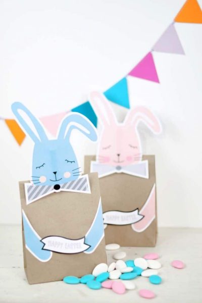 Easter Free Printable Bunny Treat Bags.