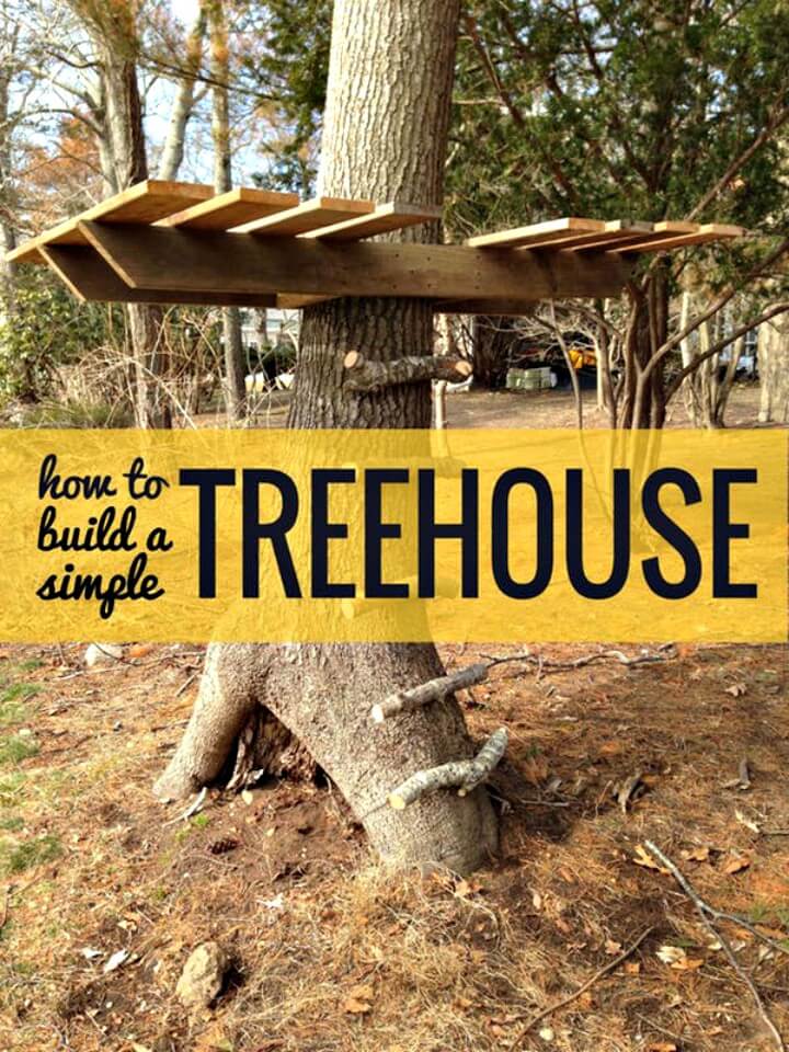 Easy How To Build a Treehouse.