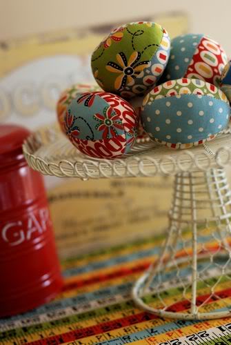 Fabric Easter Eggs.