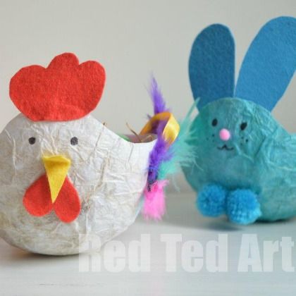 Make your own Easter Basket out of Papier Mache.