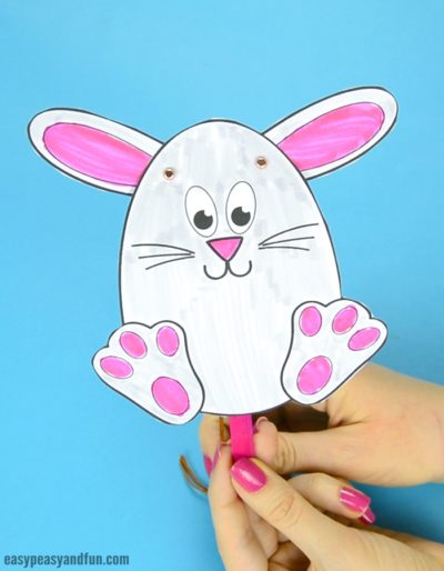 Movable Easter Bunny Paper Doll.