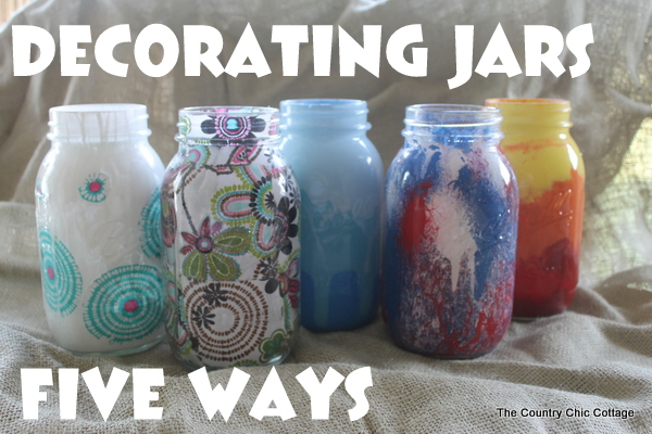 Painted Ombre Mason Jars.