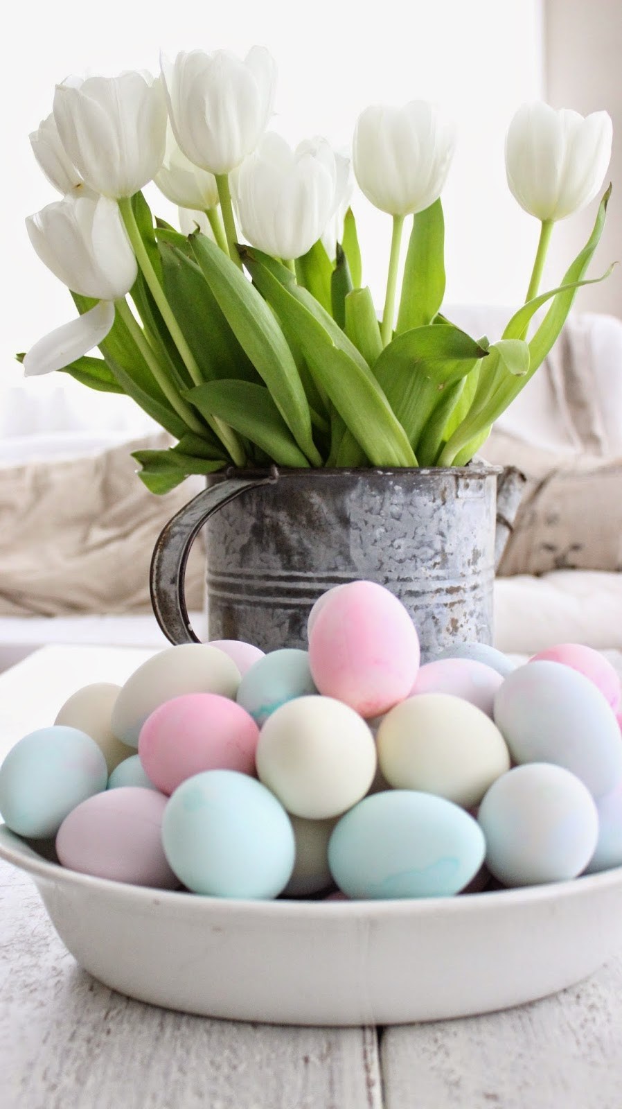 Pretty pastel Easter eggs.