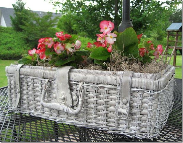 Recycled Old Picnic Basket, Rustic And Stylish.