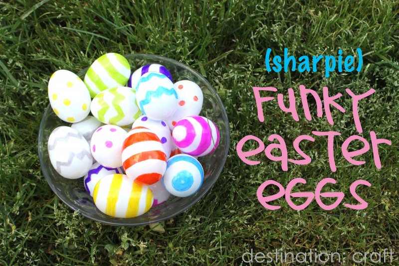 Sharpie Funky Easter Eggs.