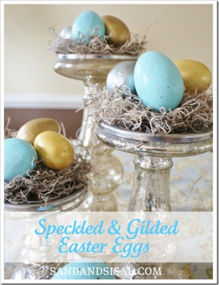Speckled & Gilded Easter Eggs.
