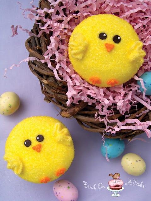 Spring Chick Cupcakes.