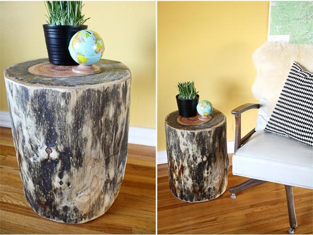 Stump Table On The Side.