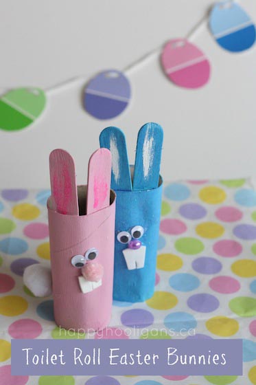 Toilet Roll Easter Bunnies.