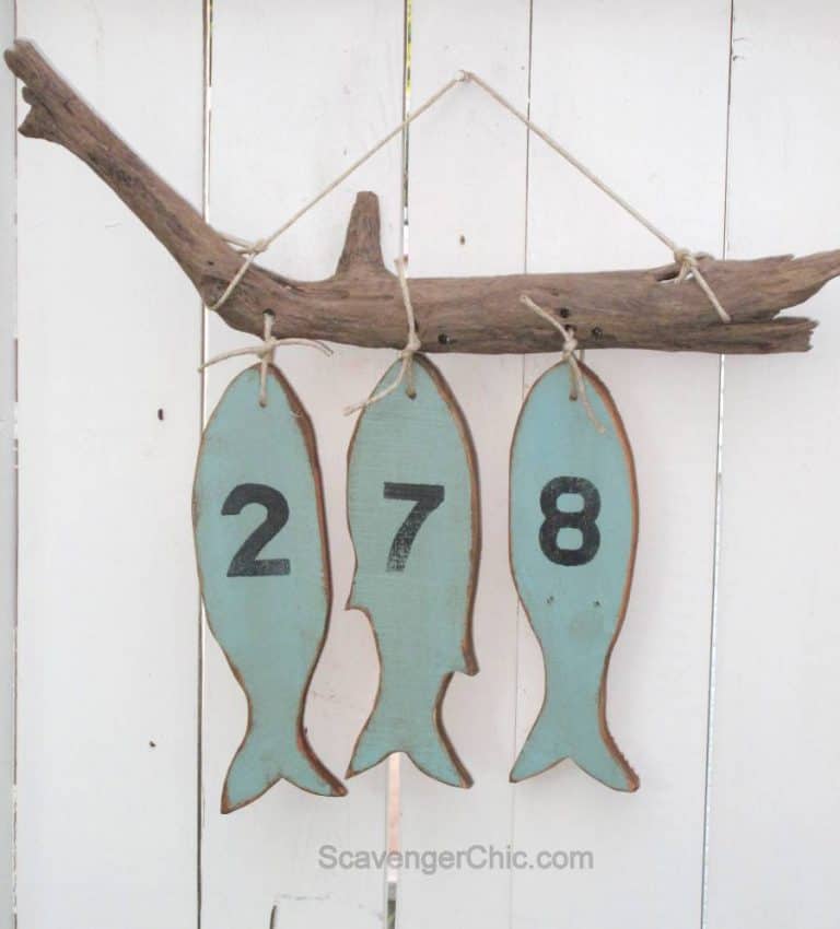 Vintage Fish House Numbers.