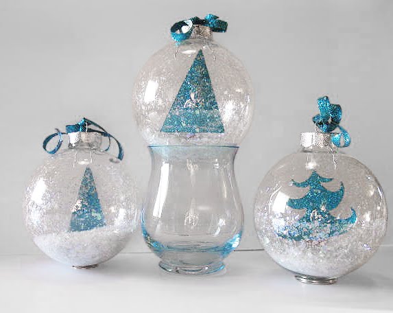 Art Glitter Tree Ornaments.