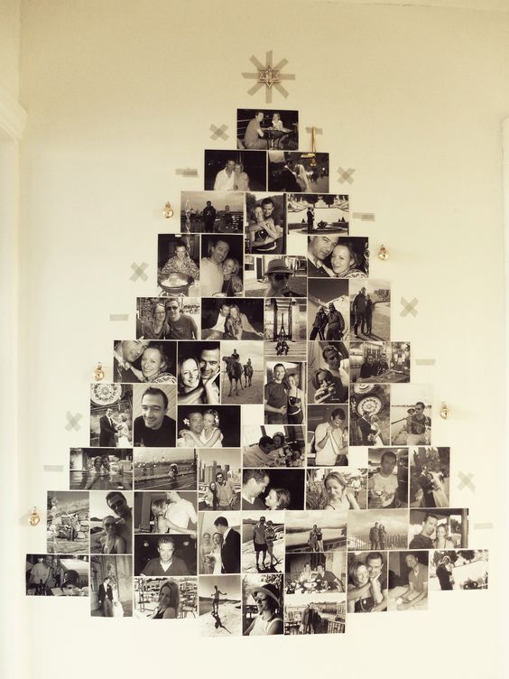 Dazzling photo tree for Christmas.