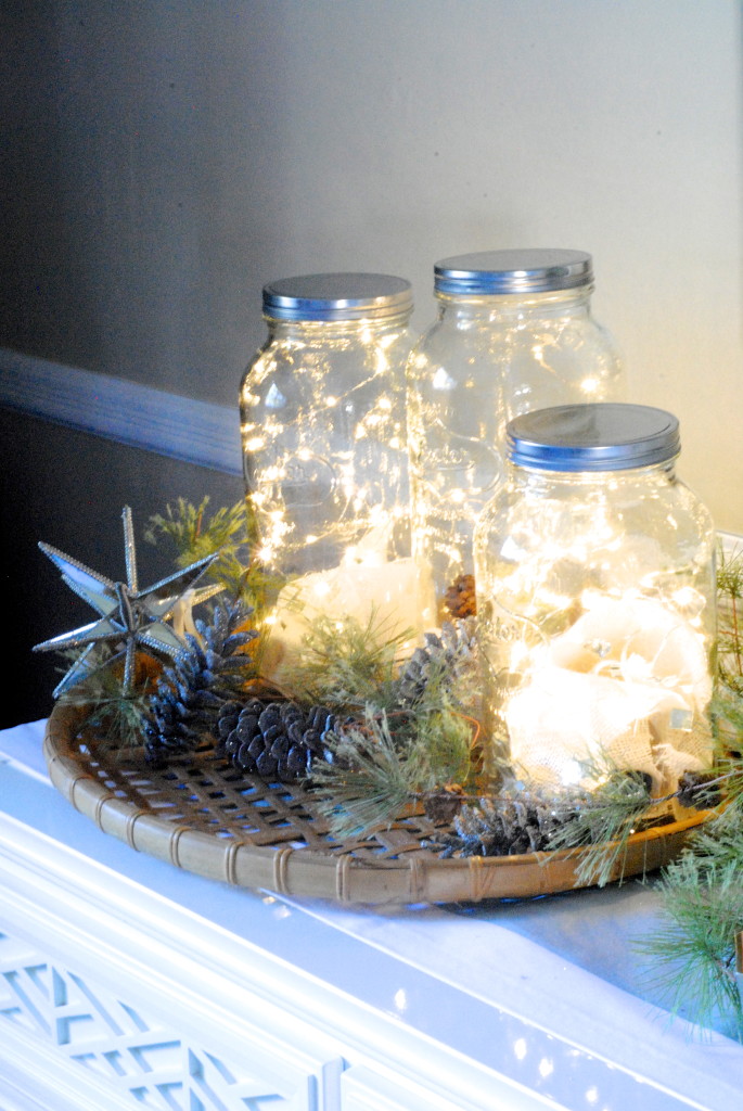 Fill a Mason jar with a bunch of string lights.