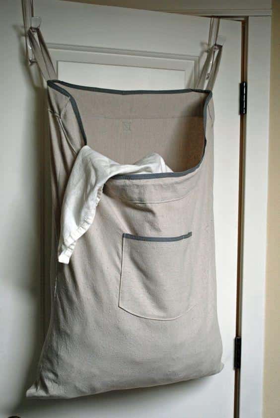 Hang Your Dirty Clothes Hamper At The Back Of The Door.
