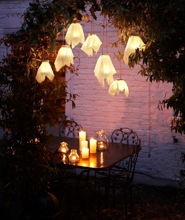 Hanging Firefly Glass Lanterns.