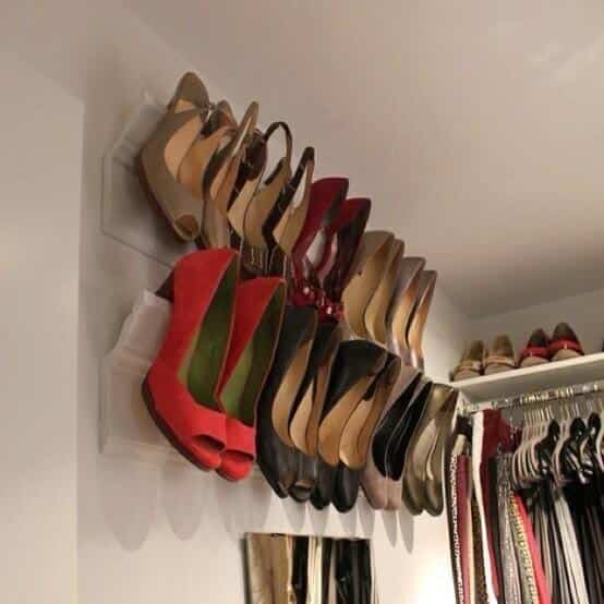 Install Crown Moldings For Instant Shoe Rack.