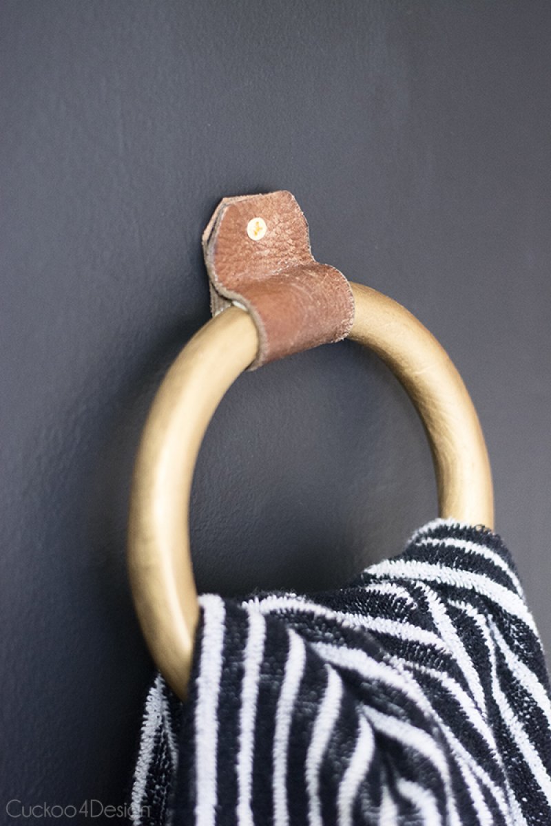 Make your own stylish hand towel ring that look like a million bucks!